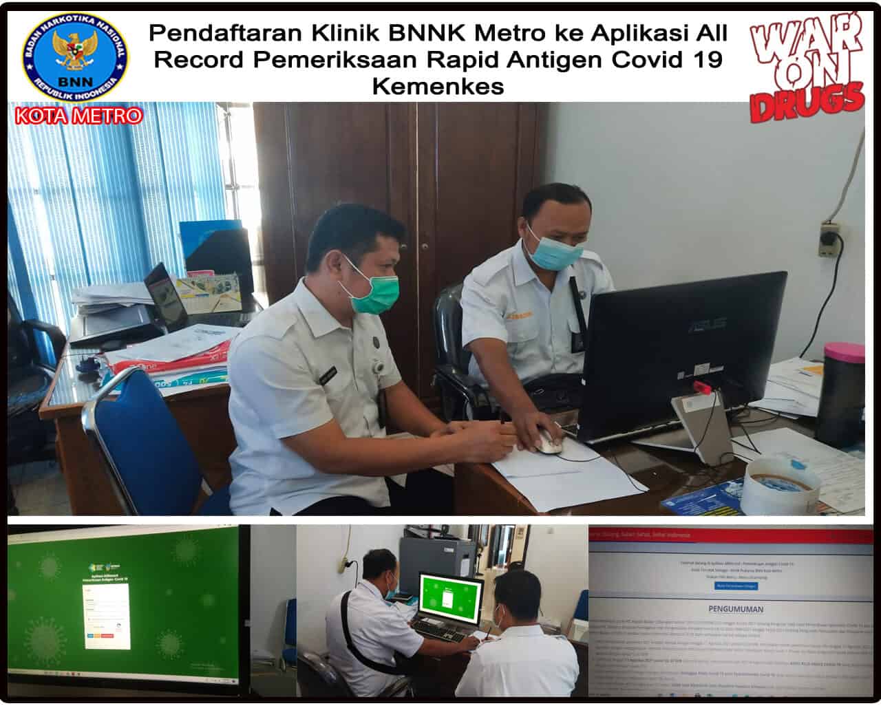 Pendaftaran Klinik BNNK Metro ke Aplikasi Kemenkes Konsep Otomatis
