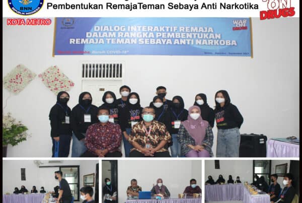 BNN Kota Metro Melakukan Kegiatan Dialog Interaktif Remaja Teman Sebaya Anti Narkotika Tahun 2021 (Pertemuan Kedelapan)