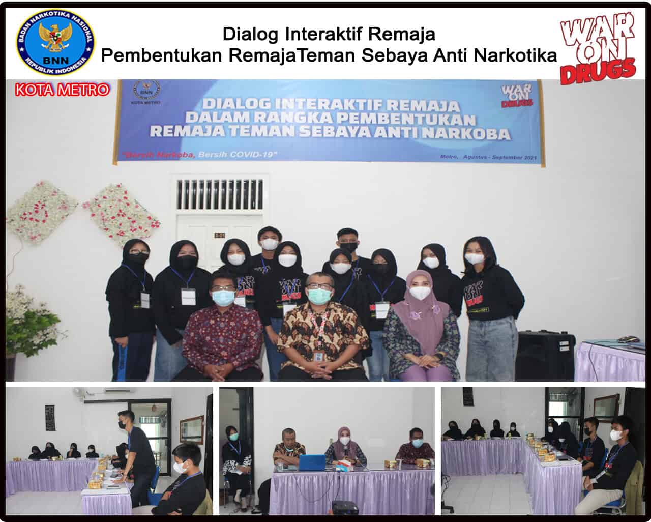 BNN Kota Metro Melakukan Kegiatan Dialog Interaktif Remaja Teman Sebaya Anti Narkotika Tahun 2021 (Pertemuan Kedelapan)