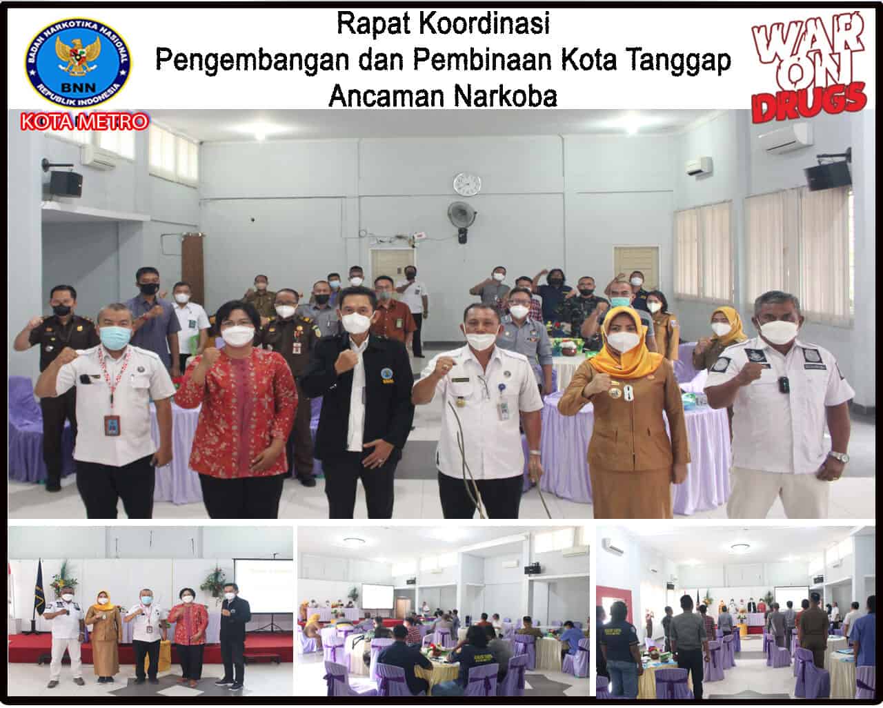 BNN Kota Metro Melakukan Rapat Koordinasi Pengembangan dan Pembinaan Kota Tanggap Ancaman Narkoba