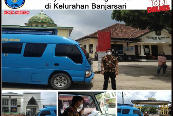 BNN Kota Metro Melakukan KIE P4GN Keliling Di Wilayah Kelurahan Banjarsari