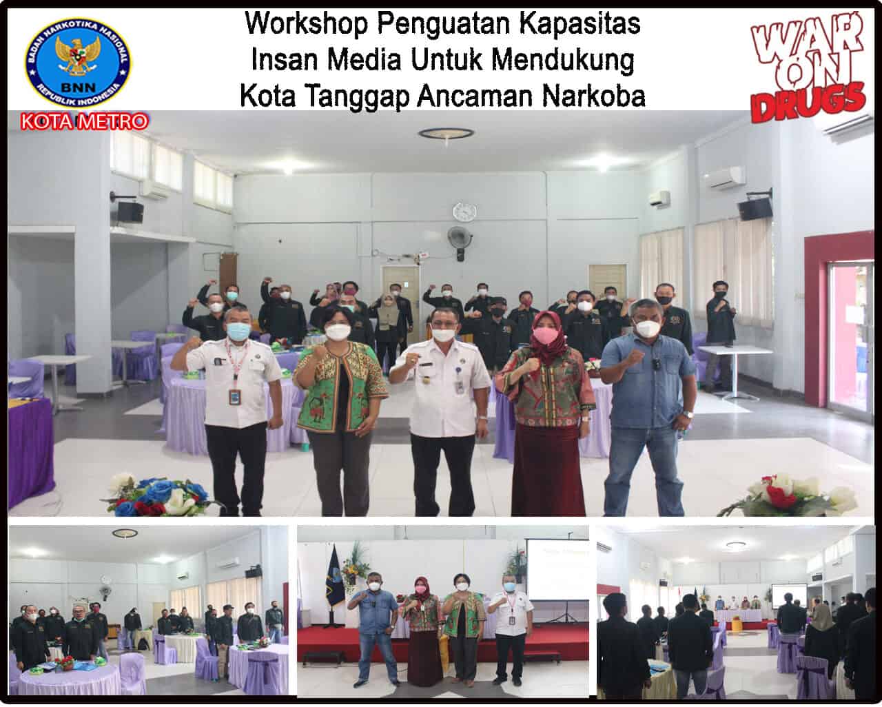 BNN Kota Metro Melakukan Workshop Penguatan Kapasitas Kepada Insan Media Untuk Mendukung Kota Tanggap Ancaman Narkoba