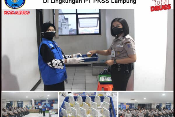 BNN Kota Metro Melakukan Pelaksanaan Test Urine Di Lingkungan PT PKSS Lampung