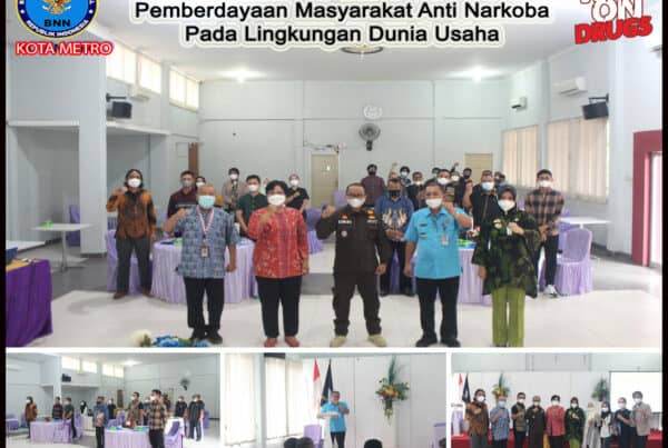 BNN Kota Metro Melakukan Rapat Kerja Program Pemberdayaan Masyarakat Anti Narkoba Di Lingkungan Dunia Usaha