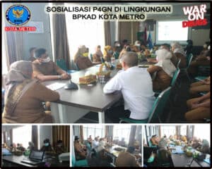 BNN Kota Metro Melakukan KIE P4GN Sosialisasi Bahaya Narkoba Bagi ASN Di Lingkungan BPKAD Kota Metro
