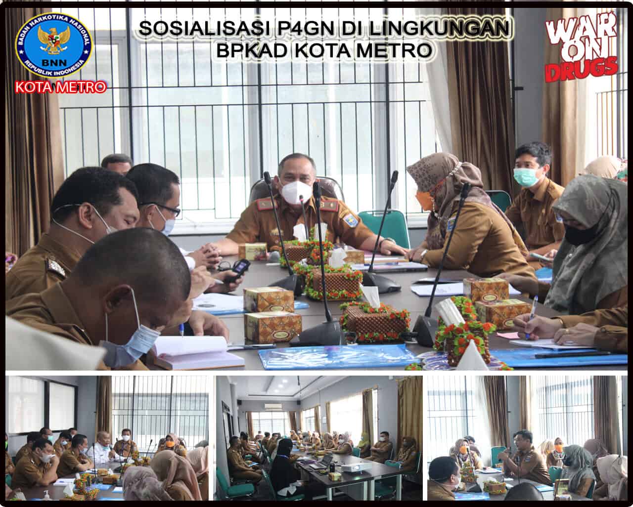 BNN Kota Metro Melakukan KIE P4GN Sosialisasi Bahaya Narkoba Bagi ASN Di Lingkungan