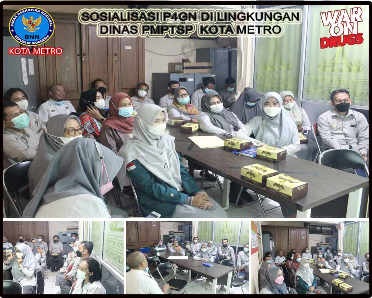 BNN Kota Metro Melakukan KIE P4GN Sosialisasi Bahaya Narkoba Bagi ASN Di Lingkungan Dinas Penanaman Modal Dan Pelayanan Terpadu Satu Pintu Kota Metro