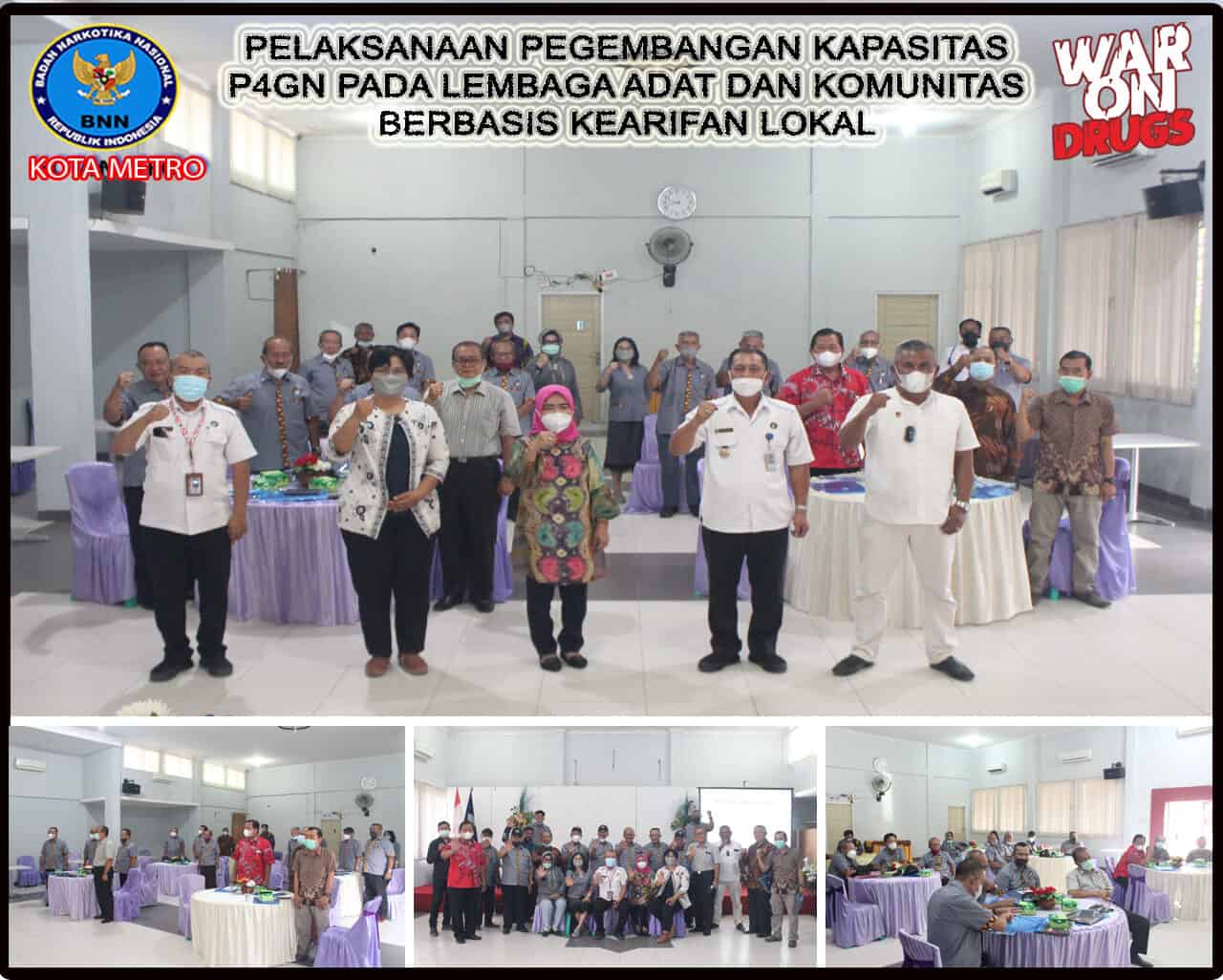 BNN Kota Metro Melakukan Pelaksanaan Pengembangan Kapasitas P4GN Pada Lembaga Adat dan Komunitas Berbasis Kearifan Lokal