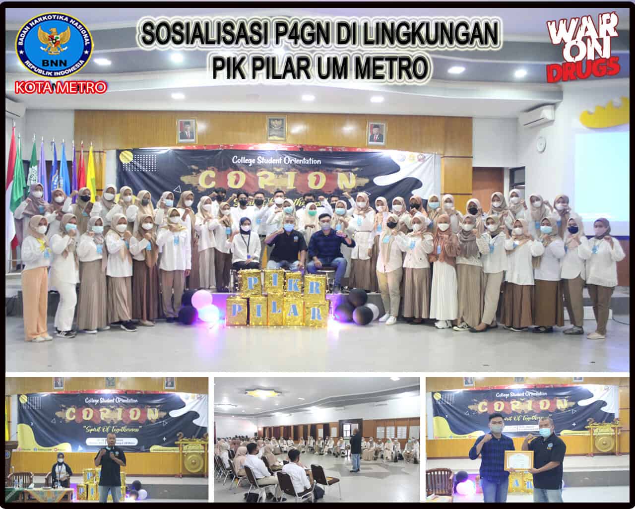 BNN KOTA METRO MELAKSANAKAN KIE P4GN DI LINGKUNGAN PIK PILAR UM METRO