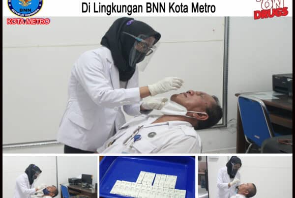 BNN Kota Metro Melakukan Swab Antigen Bagi Pegawai BNN Kota Metro
