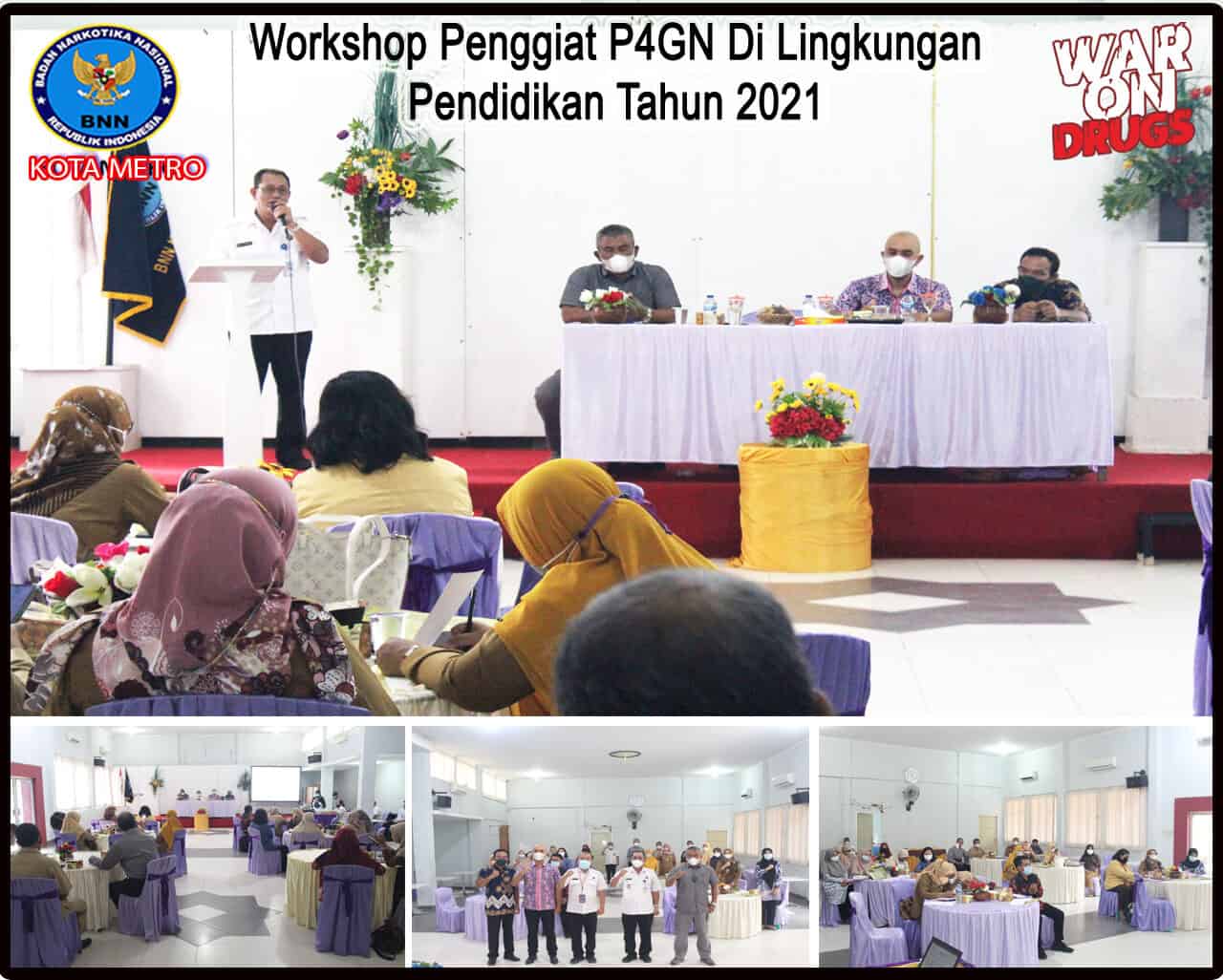 BNN Kota Metro Melakukan Workshop Penggiat P4GN Di Lingkungan Pendidikan Tahun 2021