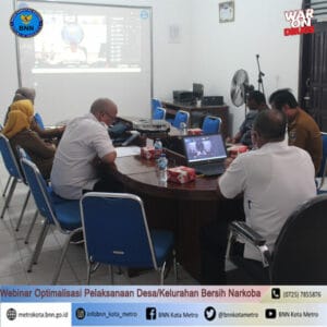 Pelaksanaan Webinar BNN RI Dalam Rangka Optimalisasi Desa/Kelurahan Bersih Narkoba