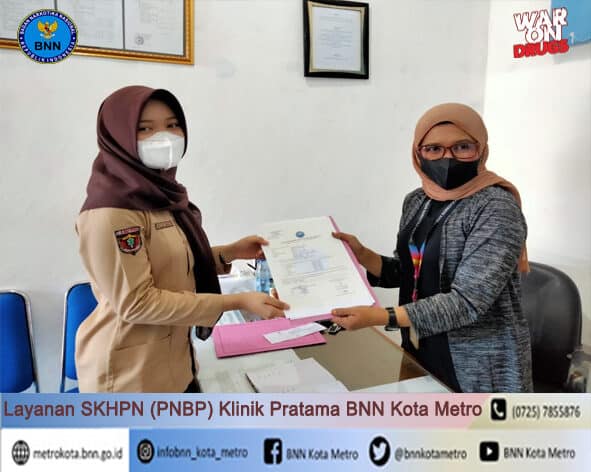 Klink Pratama BNN Kota Metro Melakukan Layanan SKHPN/PNBP Klink Pratama BNN Kota Metro Melakukan Layanan SKHPN/PNBP