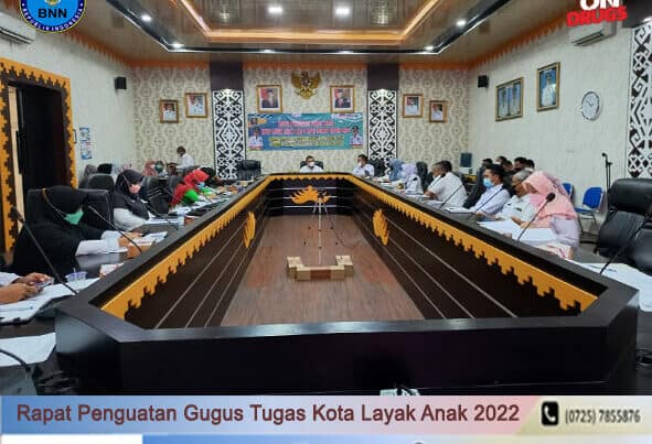 BNN Kota Metro Menghadiri Rapat Penguatan Gugus Tugas Kota Layak Anak Tahun 2022