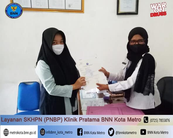 Klinik Pratama BNN Kota Metro Melakukan Layanan SKHPN (PNBP) Konsep Otomatis