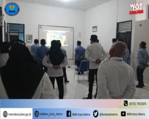 BNN Kota Metro Mengikuti Apel Pagi Gabungan Di Lingkungan BNN Provinsi Lampung