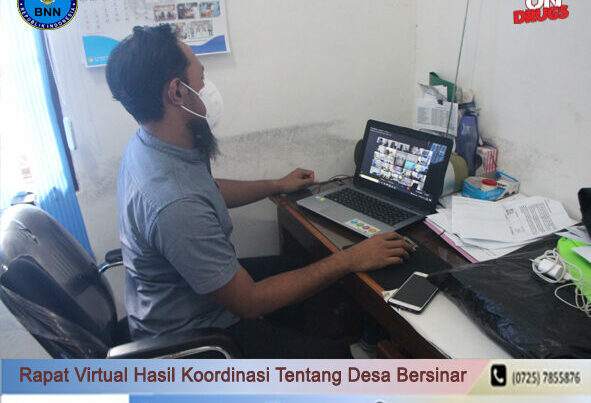 BNN Kota Metro Mengikuti Rapat Virtual Koordinasi Antar Kedeputian Di Lingkungan BNN