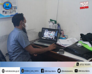 BNN Kota Metro Mengikuti Rapat Virtual Koordinasi Antar Kedeputian Di Lingkungan BNN
