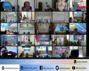 BNN Kota Metro Mengikuti Rapat Virtual Koordinasi Antar Kedeputian Di Lingkungan BNN