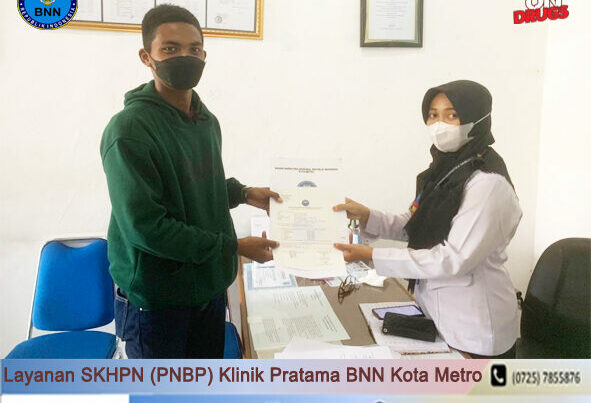 Klinik Pratama BNN Kota Metro Melakukan Layanan SKHPN (PNBP)