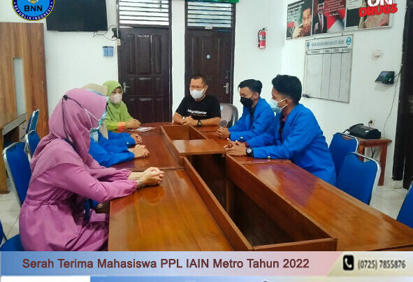 BNN Kota Metro Menerima Mahasiswa PPL Institut Agama Islam Negri Metro Tahun 2022