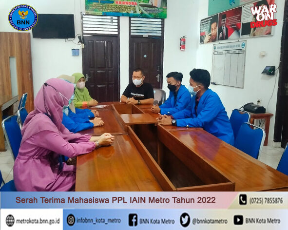 BNN Kota Metro Menerima Mahasiswa PPL Institut Agama Islam Negri Metro Tahun 2022 BNN Kota Metro Menerima Mahasiswa PPL Institut Agama Islam Negri Metro Tahun 2022