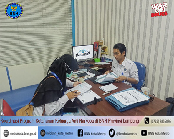 BNN Kota Metro Melakukan Koordinasi Mengenai Pengayaan Referensi Advokasi Pendampingan Program Ketahanan Keluarga Anti Narkoba Ke BNN Provinsi Lampung BNN Kota Metro Melakukan Koordinasi Mengenai Pengayaan Referensi Advokasi Pendampingan Program Ketahanan Keluarga Anti Narkoba Ke BNN Provinsi Lampung