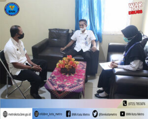BNN Kota Metro Melakukan Koordinasi Program Ketahanan Keluarga Anti Narkoba Di Kelurahan Hadimulyo Timur