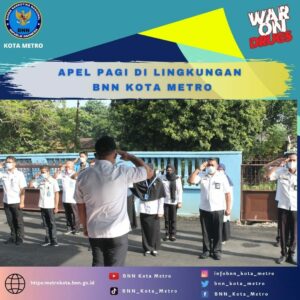 BNN Kota Metro Melakukan Apel Pagi Di Lingkungan Kantor
