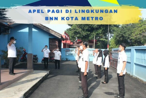 BNN Kota Metro Melakukan Apel Pagi Di Lingkungan Kantor