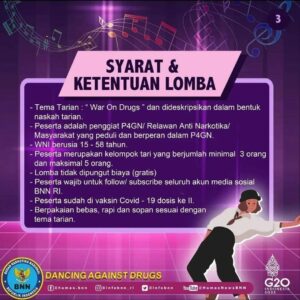 BNN RI MENYELENGGARAKAN LOMBA TARI KREASI “DANCING AGAINST DRUGS”