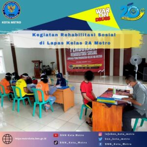 PENDAMPINGAN KEGIATAN REHABILITASI SOSIAL DI LAPAS KELAS II A METRO TAHUN 2022