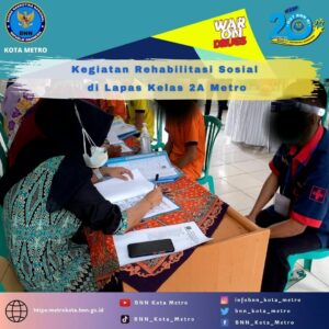 PENDAMPINGAN KEGIATAN REHABILITASI SOSIAL DI LAPAS KELAS II A METRO TAHUN 2022