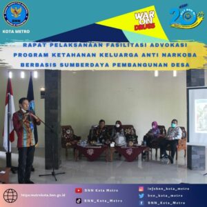 Rapat pelaksanaan fasilitasi Advokasi Program Ketahanan Keluarga Anti Narkoba Berbasis Sumberdaya Pembangunan Desa