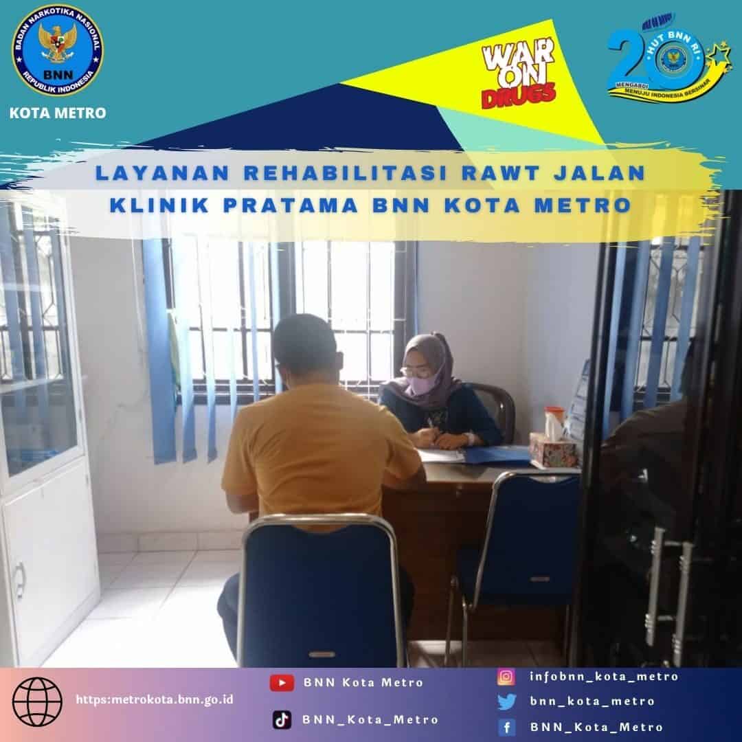 LAYANAN REHABILITASI RAWAT JALAN KLINIK PRATAMA BNN KOTA METRO LAYANAN REHABILITASI RAWAT JALAN KLINIK PRATAMA BNN KOTA METRO
