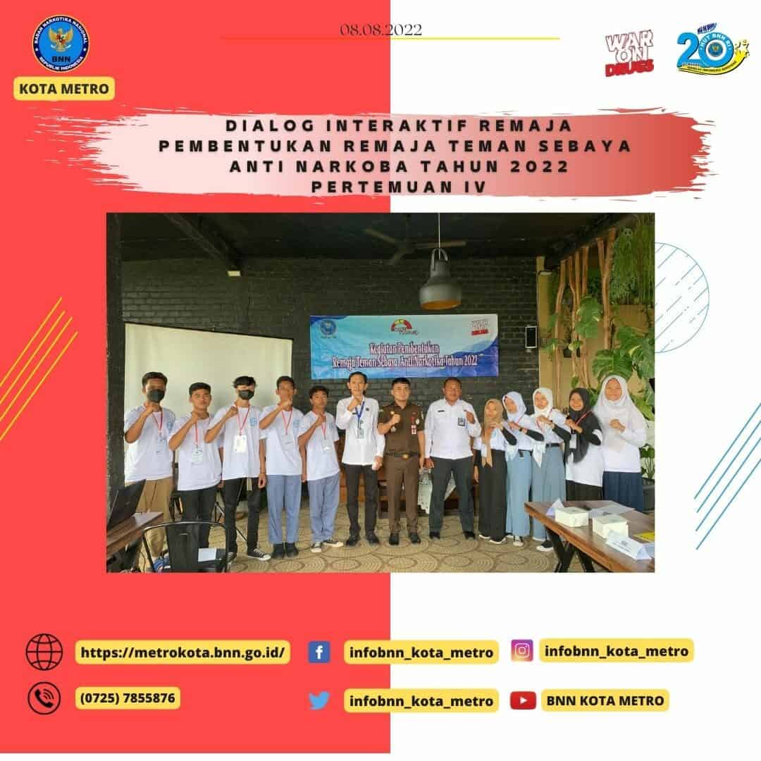 Kegiatan Dialog Interaktif Rameja Pembentukan Ramaja Teman Sebaya Anti Narkoba Tahun 2022 Pertemuan Ke-empat