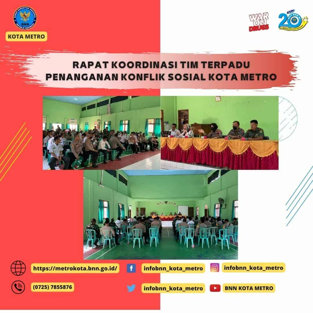 RAPAT KOORDINASI TIM TERPADU PENANGANAN KONFLIK SOSIAL KOTA METRO