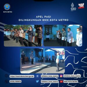 APEL PAGI DILINGKUNGAN BNN KOTA METRO