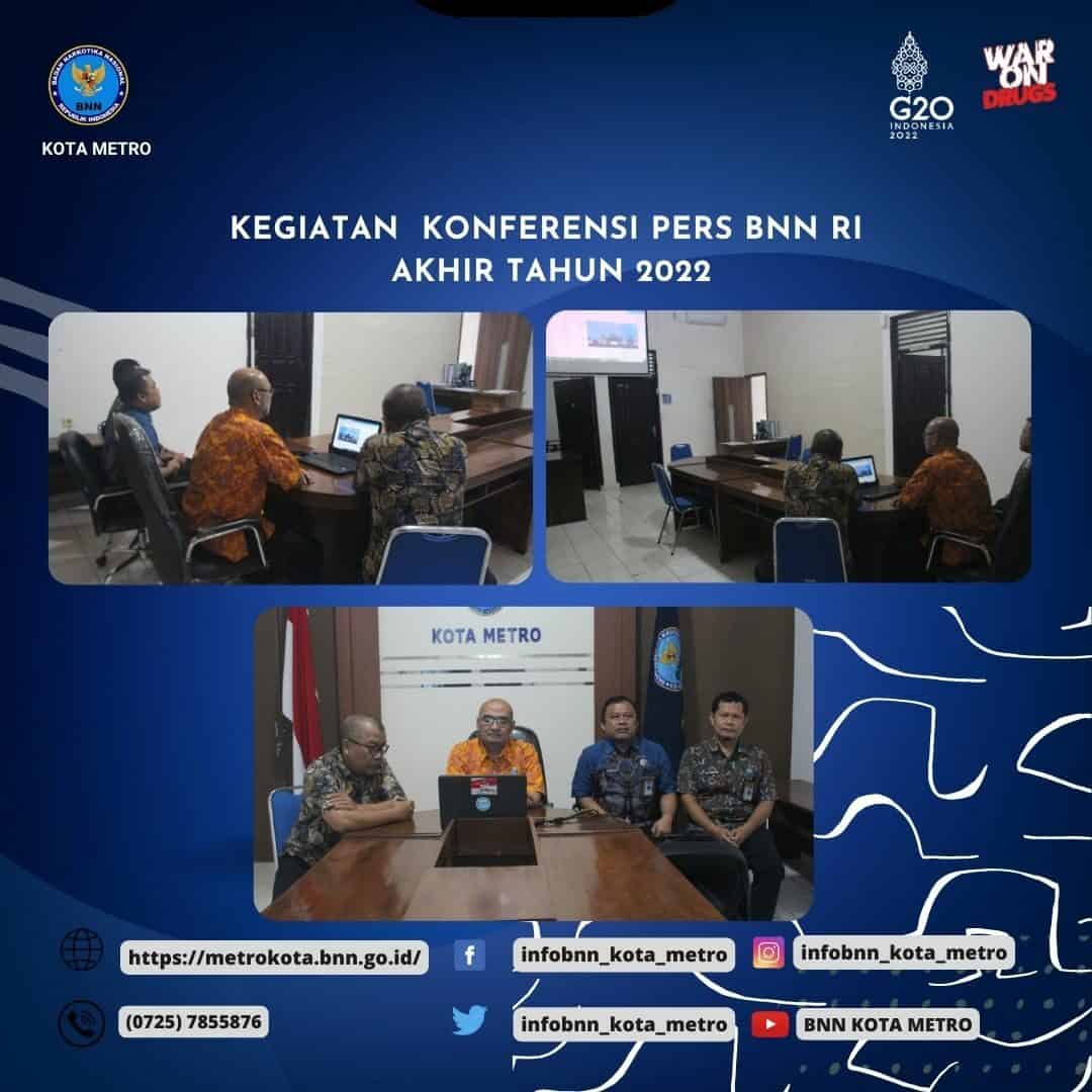 Kegiatan Konferensi Pers BNN RI Akhir Tahun 2022