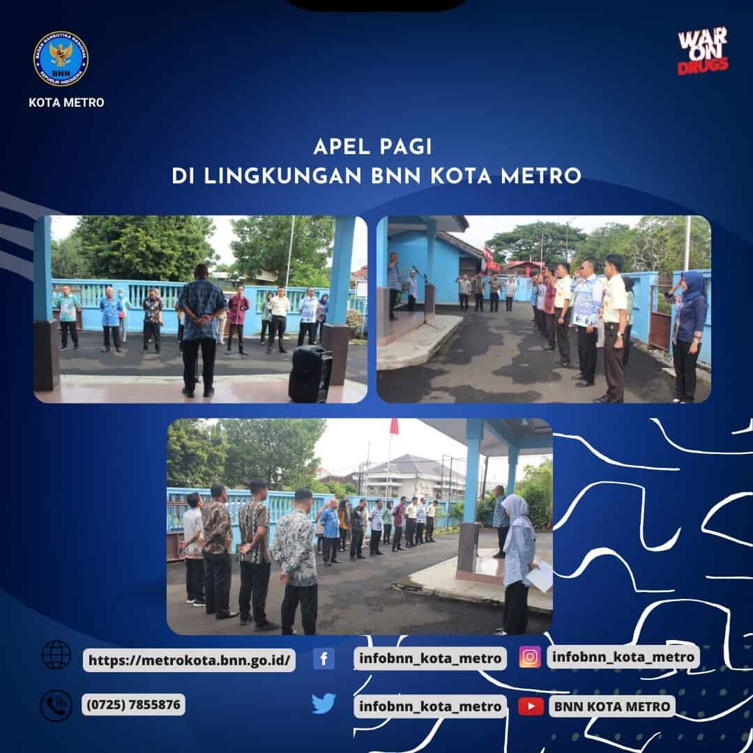 APEL PAGI MINGGUAN BNN KOTA METRO