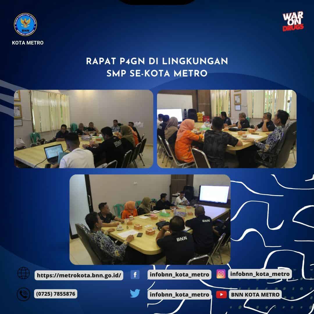 RAPAT KOORDINASI P4GN JENJANG SEKOLAH MENENGAH PERTAMA DINAS PENDIDIKAN DAN KEBUDAYAAN KOTA METRO TAHUN 2023