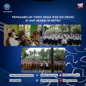 Pengambilan Video Gema War On Drugs di SMP Negeri 10 Metro