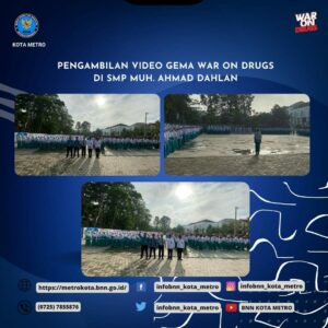Pengambilan Video Gema War On Drugs Anti Narkoba di SMP Muhammadiyah Ahmad Dahlan Metro