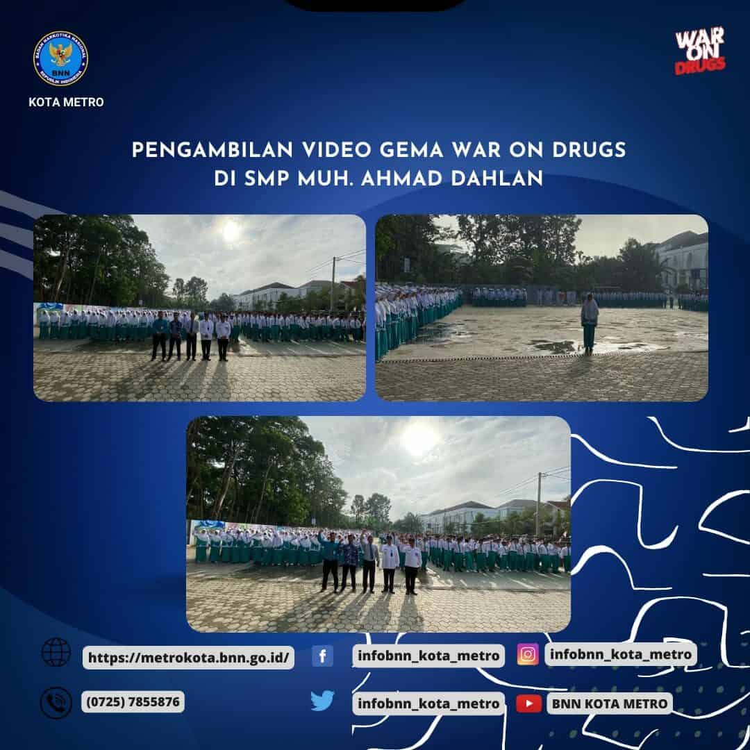 Pengambilan Video Gema War On Drugs Anti Narkoba di SMP Muhammadiyah Ahmad Dahlan Metro