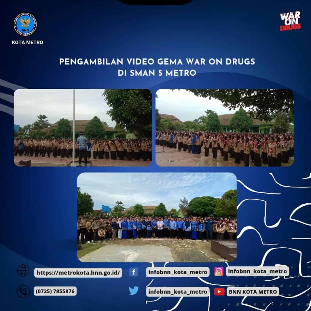 Pengambilan Video Gema War On Drugs di SMA Negeri 5 Metro