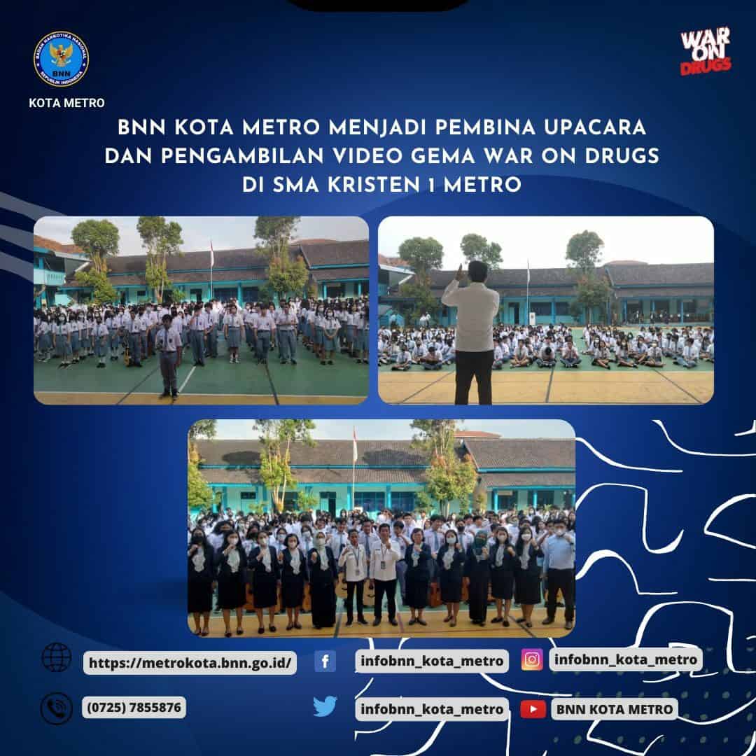 Pengambilan Video Gema War On Drugs di SMA Kristen 1 Metro