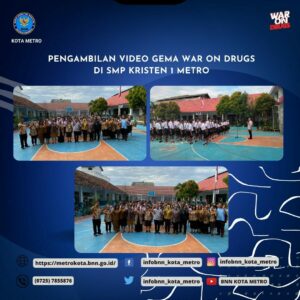 Pengambilan Video Gema War On Drugs Anti Narkoba di SMP Kristen 1 Metro