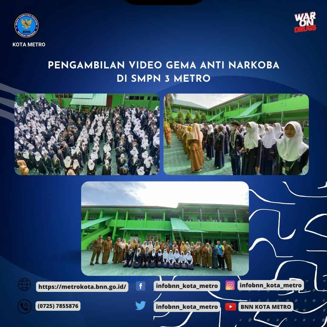 Pengambilan Video Gema War On Drugs di SMP Negeri 3 Metro.