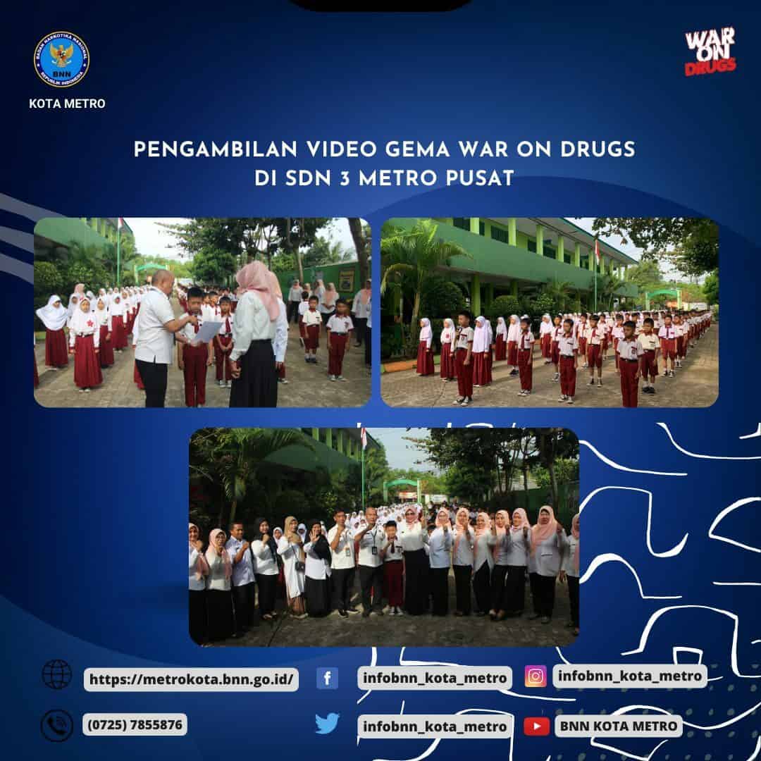Pengambilan Video Gema War On Drugs di SD Negeri 3 Metro Pusat