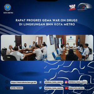 Rapat Progres Gema War On Drugs wilayah kerja BNN Kota Metro